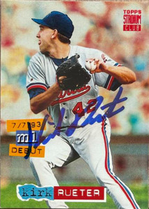 Kirk Rueter Autographed 1994 Stadium Club #302 Montreal Expos Card