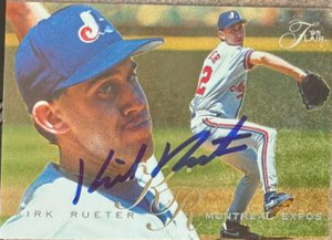 Kirk Rueter Autographed 1995 Flair #165 Montreal Expos Card
