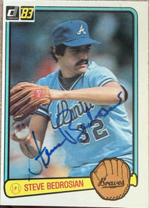 Steve Bedrosian Autographed 1982 Donruss #365 Atlanta Braves Card