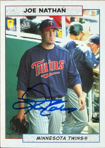 Joe Nathan Autographed 2005 Bazooka #110 Minnesota Twins Card