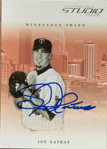 Joe Nathan Autographed 2005 Donruss Studio #170 Minnesota Twins Card