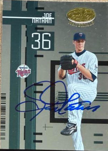 Joe Nathan Autographed 2005 Leaf Certified Materials #165 Minnesota Twins Card