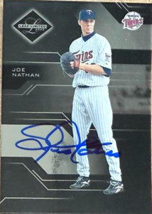 Joe Nathan Autographed 2005 Leaf Limited #40 SN699 Minnesota Twins Card
