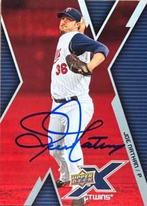 Joe Nathan Autographed 2009 Upper Deck X #51 Minnesota Twins Card