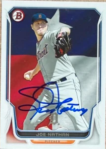 Joe Nathan Autographed 2014 Bowman - Hometown #8 Detroit Tigers Card