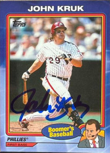 John Kruk Autographed 2024 Topps x Chris Berman: Boomer's Baseball #30 Philadelphia Phillies Card