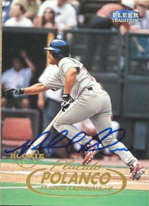 Placido Polanco Autographed 1998 Fleer Tradition Update #U77 St. Louis Cardinals Card