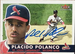 Placido Polanco Autographed 2001 Fleer Tradition #124 St. Louis Cardinals Card