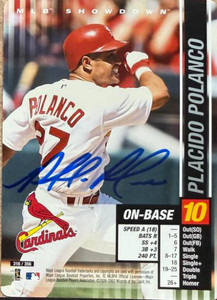 Placido Polanco Autographed 2002 MLB Showdown #316 St. Louis Cardinals Card
