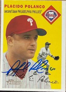 Placido Polanco Autographed 2003 Topps Heritage #288 Philadelphia Phillies Card