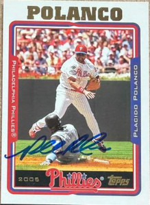 Placido Polanco Autographed 2005 Topps #2 Philadelphia Phillies Card