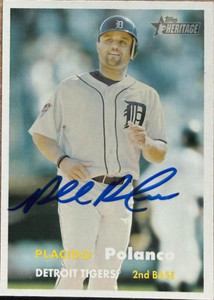 Placido Polanco Autographed 2006 Topps Heritage #46 Detroit Tigers Card