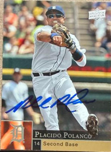 Placido Polanco Autographed 2009 Upper Deck #127 Detroit Tigers Card