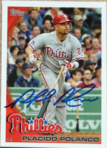 Placido Polanco Autographed 2010 Topps Update #US-245 Philadelphia Phillies Card