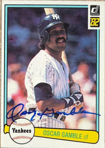 Oscar Gamble Autographed 1982 Donruss #360 New York Yankees Card 