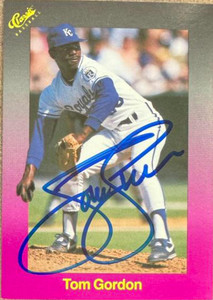 Tom Gordon Autographed 1989 Classic #182 Kansas City Royals Card