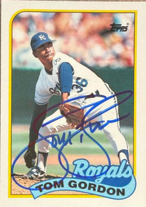 Tom Gordon Autographed 1989 Topps Traded #38T XRC Kansas City Royals Card