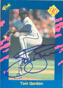 Tom Gordon Autographed 1990 Classic Blue #4 Kansas City Royals Card