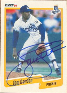 Tom Gordon Autographed 1990 Fleer #108 Kansas City Royals Card