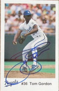 Tom Gordon Autographed 1991 Kansas City Royals Police SGA #NNO 