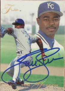 Tom Gordon Autographed 1993 Flair #215 Kansas City Royals Card