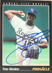 Tom Gordon Autographed 1993 Pinnacle #105 Kansas City Royals Card