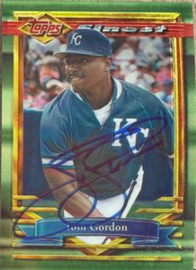 Tom Gordon Autographed 1994 Topps Finest #397 Kansas City Royals Card