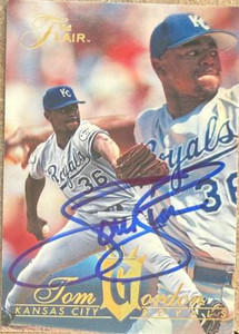 Tom Gordon Autographed 1994 Flair #299 Kansas City Royals Card