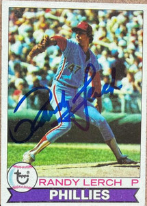 Randy Lerch Autographed 1979 Topps Burger King #8 Philadelphia Phillies Card  
