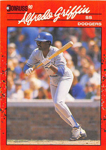 1990 Donruss #195 Alfredo Griffin NM-MT Los Angeles Dodgers 
