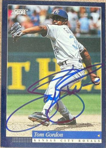 Tom Gordon Autographed 1994 Score #234 Kansas City Royals Card