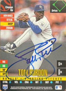 Tom Gordon Autographed 1995 Donruss Top of the Order #NNO Kansas City Royals Card