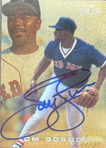Tom Gordon Autographed 1996 Flair #18 Gold Background Silver Lettering Boston Red Sox Card 