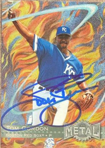 Tom Gordon Autographed 1996 Metal Universe #15 Boston Red Sox Card 