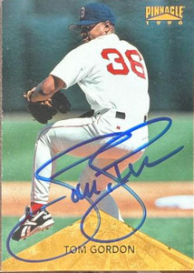 Tom Gordon Autographed 1996 Pinnacle #330 Boston Red Sox Card 