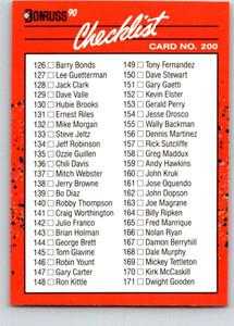 1990 Donruss #200a Checklist 130-231 NM-MT Various 