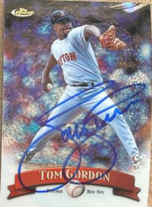 Tom Gordon Autographed 1998 Topps Finest #251 Boston Red Sox Card 