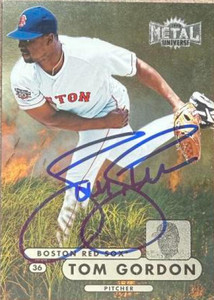 Tom Gordon Autographed 1998 Metal Universe #160 Boston Red Sox Card 