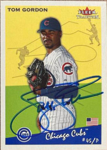 Tom Gordon Autographed 2002 Fleer Tradition #188 Chicago Cubs Card 