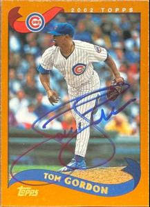 Tom Gordon Autographed 2002 Topps #503 Chicago Cubs Card 