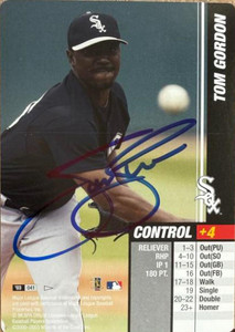 Tom Gordon Autographed 2003 MLB Showdown Pennant Run #041 Chicago White Sox Card 