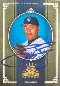Tom Gordon Autographed 2005 Donruss Diamond Kings #159 New York Yankees Card