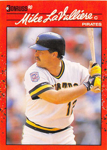 1990 Donruss #211 Mike LaValliere NM-MT Pittsburgh Pirates 