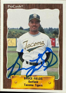 Bruce Fields Autographed 1990 ProCards #106 Tacoma Tigers Card 