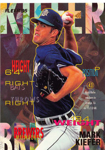 1995 Fleer Update #53 Mark Kiefer NM-MT  Milwaukee Brewers 