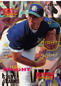 1995 Fleer Update #57 Steve Sparks NM-MT  RC Rookie Milwaukee Brewers 