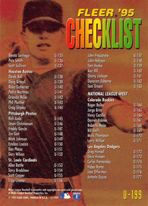 1995 Fleer Update #199 Checklist NM-MT  