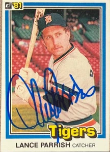 Lance Parrish Autographed 1981 Donruss #366 Detroit Tigers Card