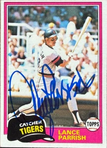 Lance Parrish Autographed 1981 Topps #392 Detroit Tigers Card