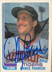 Lance Parrish Autographed 1982 Topps #535 Detroit Tigers Card